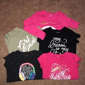 Bundle/lot of Cat & Jack Girls Graphic Tees